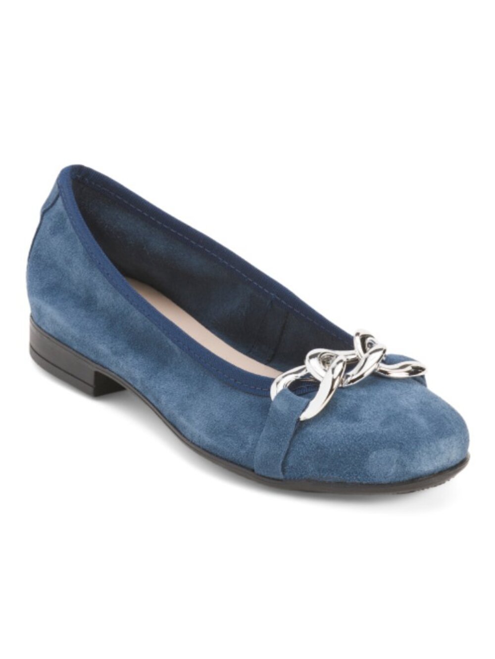 RIZZOLI Made In Italy Leather Ballerina Flats With Accessory Penny Strap